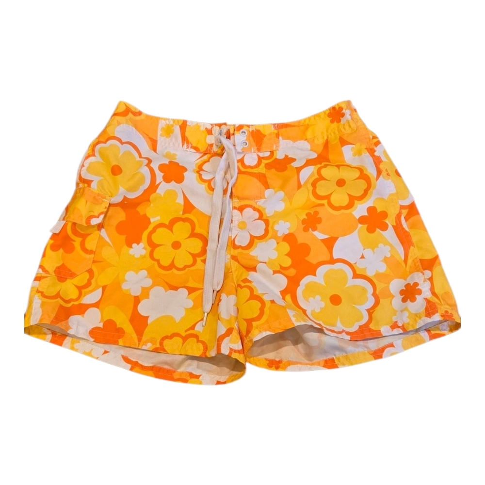 Kanu Surf Kids Floral Orange and White Shorts